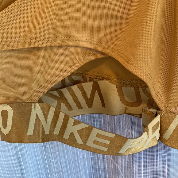 Nike Pro mustard sport bra top, size L - Picture 3 of 4